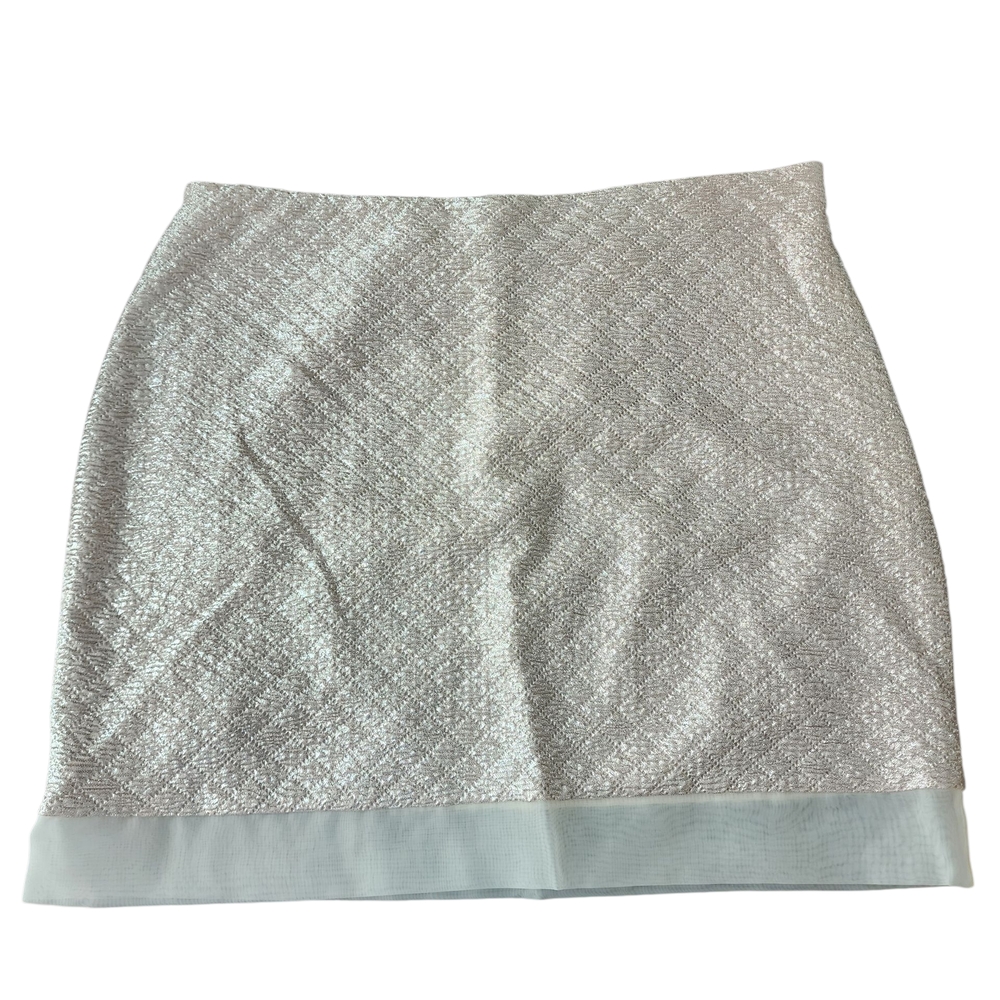 Express Textured Cream Mini Skirt